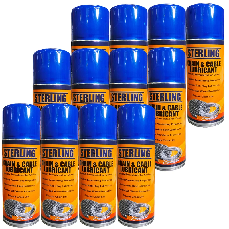 Lubricante para cadenas y cables 400ml - Caja de 12 latas