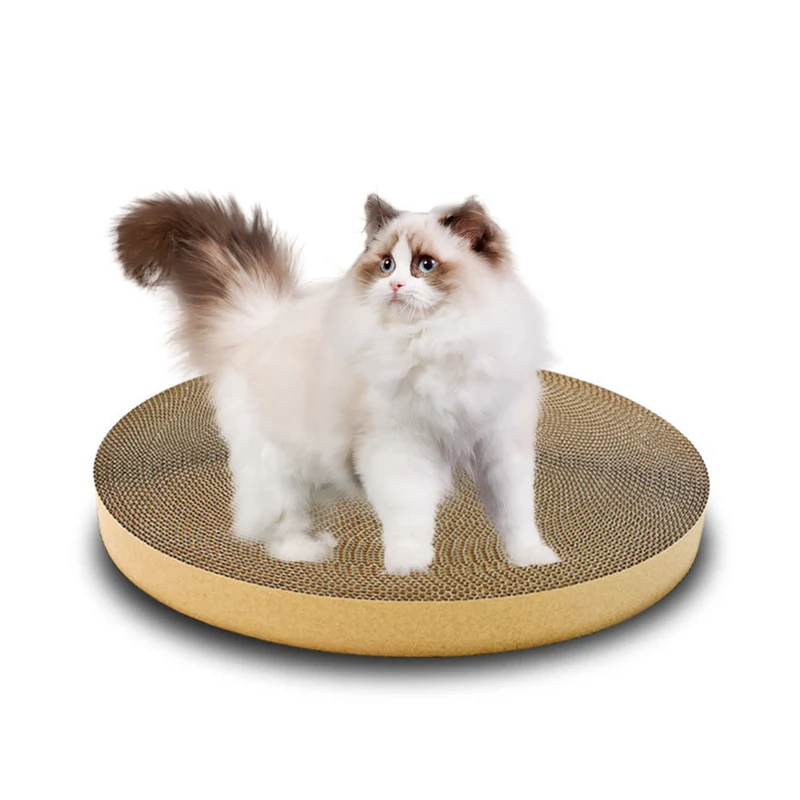 Garvee Pads de Repuesto para Rascador de Gatos Cartón Duradero Redondo 38 cm Diámetro 2.8 cm Altura Ideal para Gatos en Casa