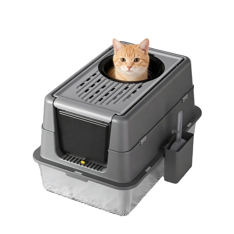 Garvee Bandeja Para Arena De Gato Acero Inoxidable Resistente Fácil De Limpiar Tamaño Estándar Hogar