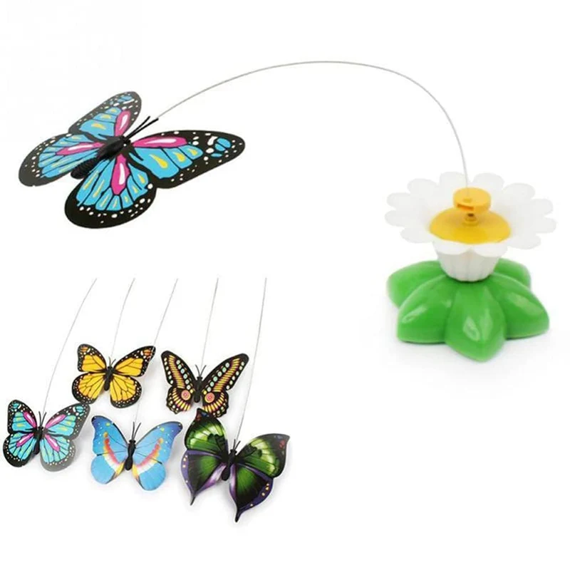 Garvee Juguete Interactivo para Gatos con Mariposa Voladora Automática, Alambre de Acero 21'' Seguro y Duradero para Interiores