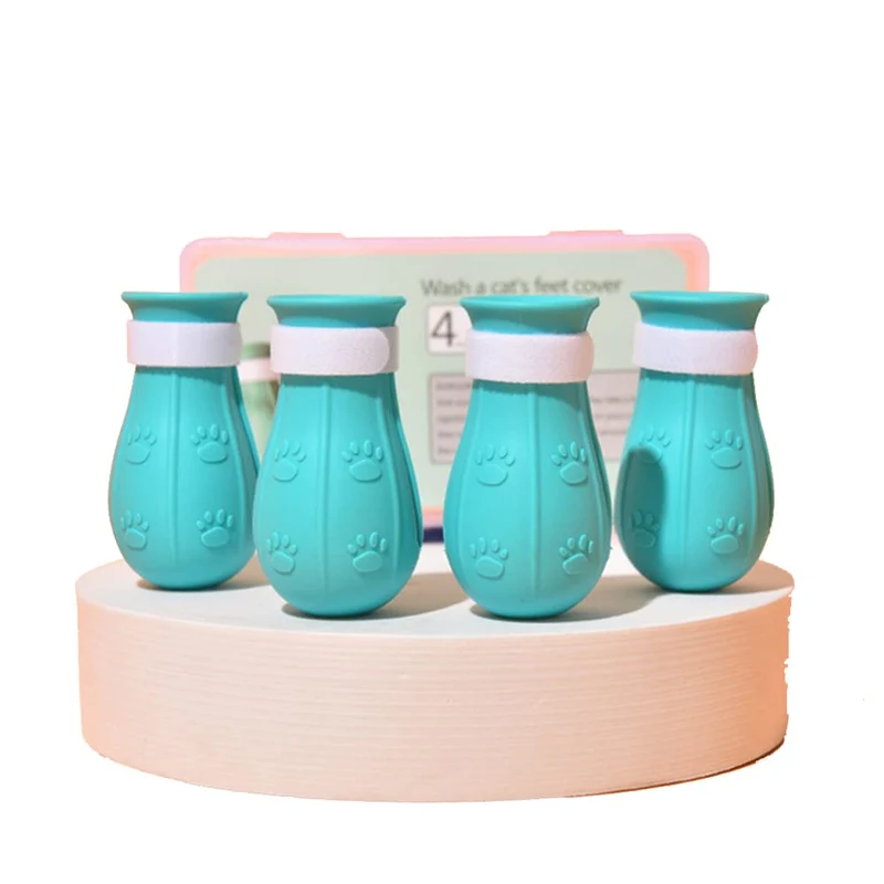 Garvee Botas Antiarañazos para Gato Ajustables de Silicona Protectoras para Uñas de Gato para Aseo y Baño