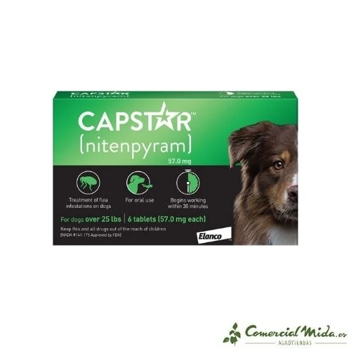 Capstar Pastillas Antiparasitarias para Perro 57 mg