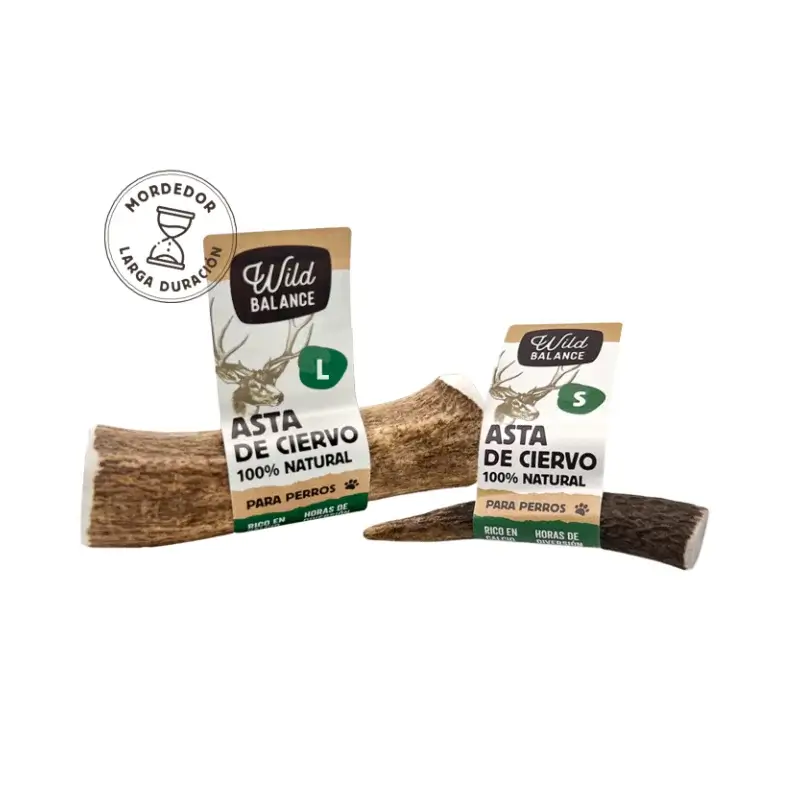 Wild Balance Asta de Ciervo L Entera Mordedor Natural para Perros