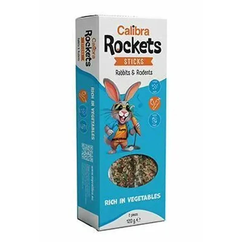 Calibra Rockets Sticks Conejos Y Roedores - Verduras 120G