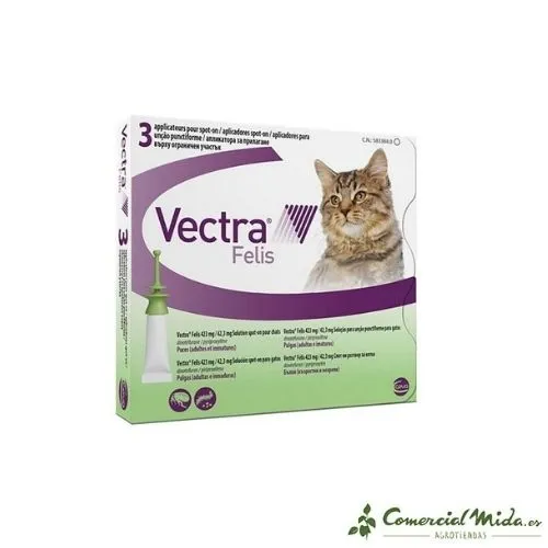 Pipetas Antiparasitarias CEVA VECTRA FELIS para Gatos (3 Pipetas)