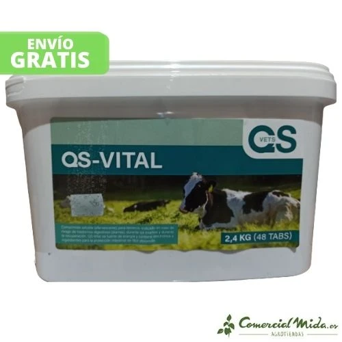 Comprimidos Efervescentes QS-VITAL Rehidratante para Terneros 48 uds