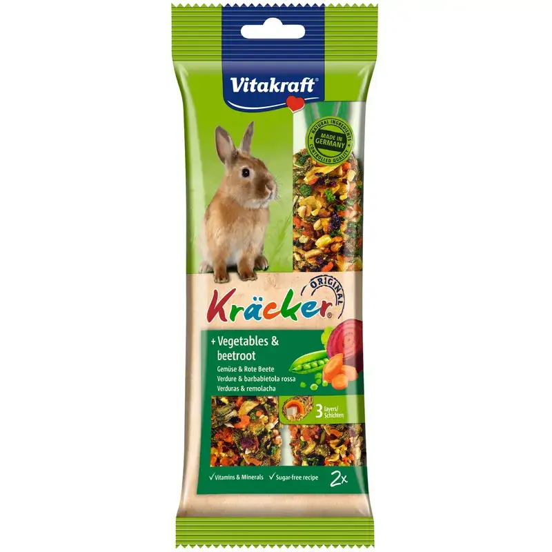 Vitakraft Barritas Conejo Enano Verduras 5x2 unidades