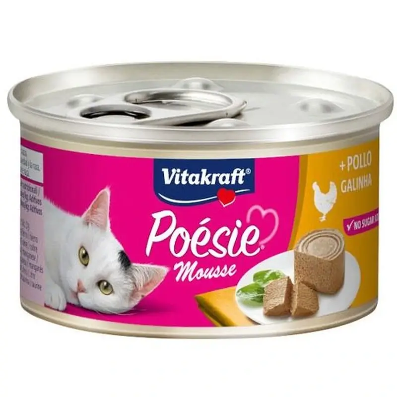Vitakraft Poesie Mousse Pollo Lata 12x85 gramos