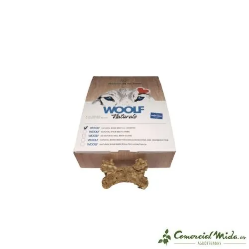 Snack WOOLF Natural Huesos Ternera y L-Carnitina 720gr para Perros