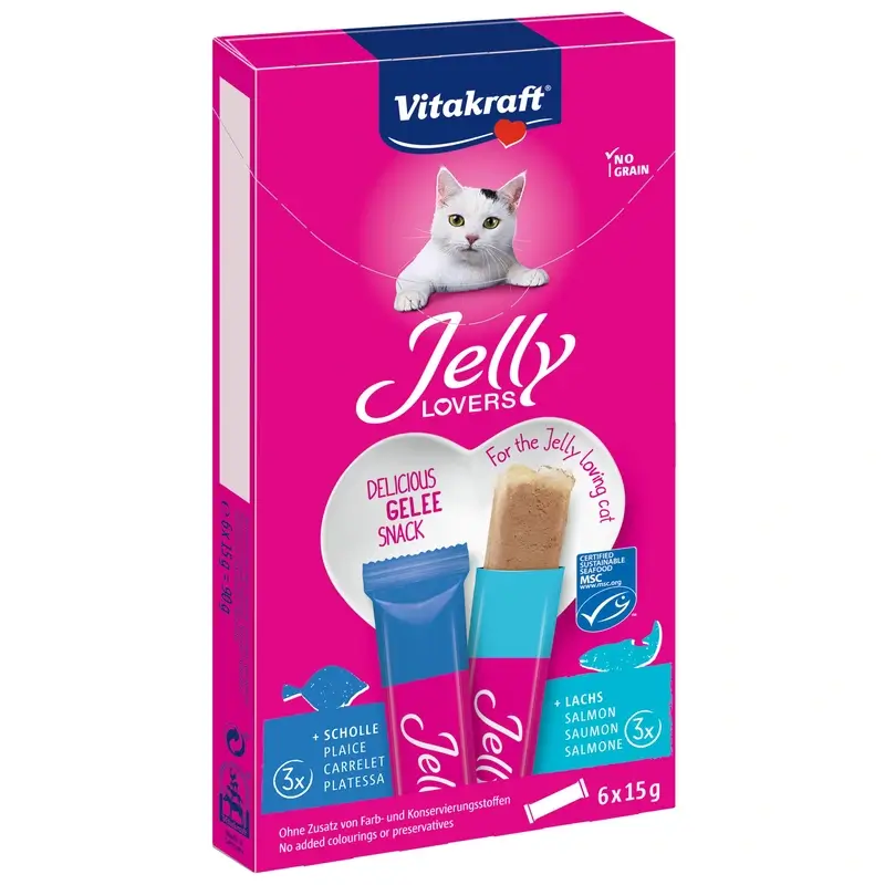 Vitakraft Jelly Lovers Salmón Y Platija 15 gramos