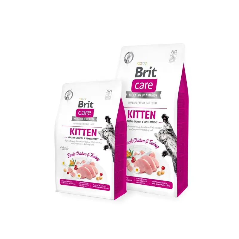 Brit Care Cat Grain Free Kitten Healthy Growth 400 gramos
