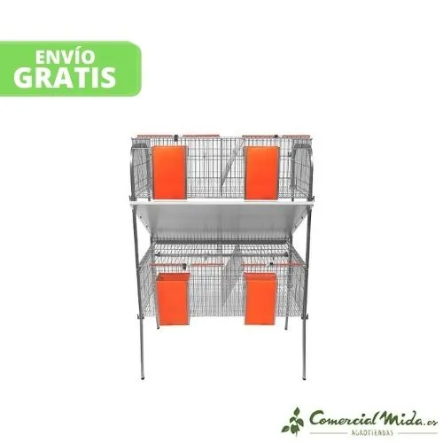 GÓMEZ Y CRESPO Jaula Económica-3 con 4 Departamentos para Conejos