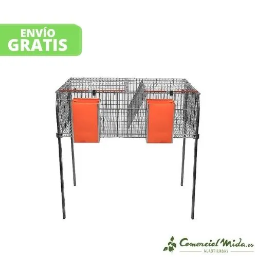 GÓMEZ Y CRESPO Jaula Económica-1 con 2 Departamentos para Conejos