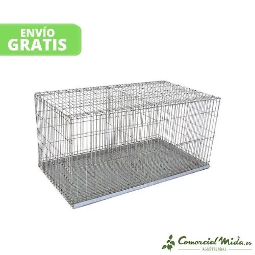 Jaula para Exposición de Mascotas con 2 Departamentos