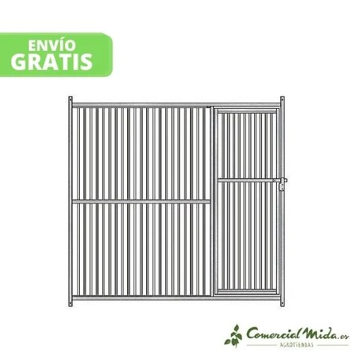 Panel Frontal de Barras a 5 cm para Perrera Galvanizada