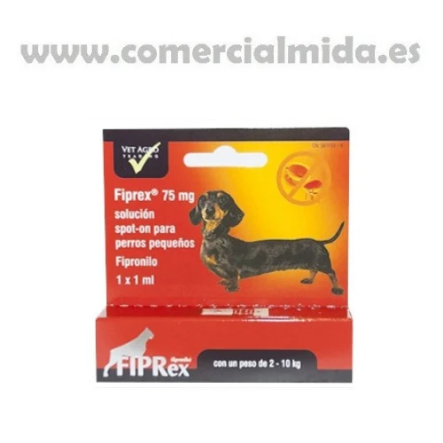Fiprex S 75 mg Fipronilo Pipeta Antiparasitaria para Perros Pequeños (2-10 kg)