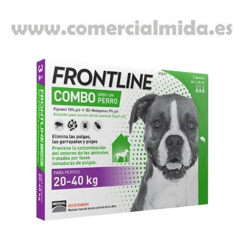 FRONTLINE COMBO, Pipetas Antiparasitarias Para Perros Grandes (20 a 40 kg)