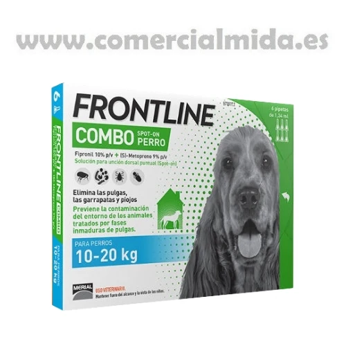 FRONTLINE COMBO, Pipetas Antiparasitarias Para Perros Medianos (10 a 20 kg)