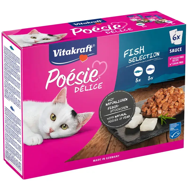 Vitakraft Poesie Delisauce-Multipack Pescado 6X85G