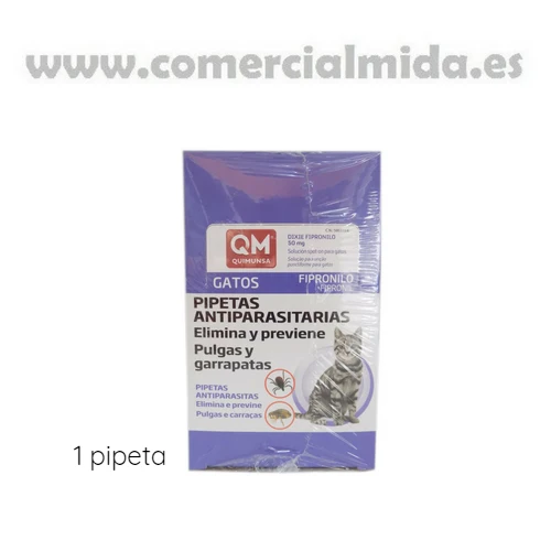 Pipetas anti pulgas y garrapatas DIXIE Fipronilo 50 mg spot-on para gatos