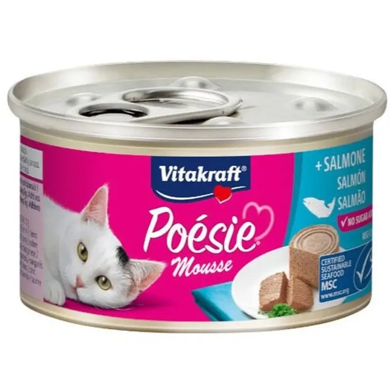 Vitakraft Poesie Mousse Salmón Lata 12x85 gramos