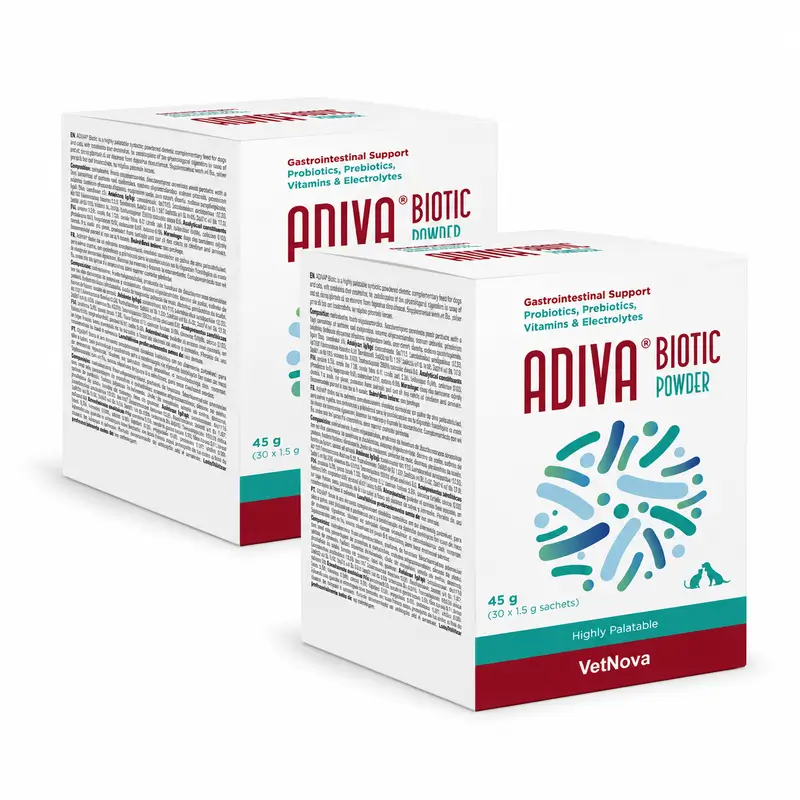 Vetnova Adiva Biotic Powder Sobres Pack 2 x 30X1,5G