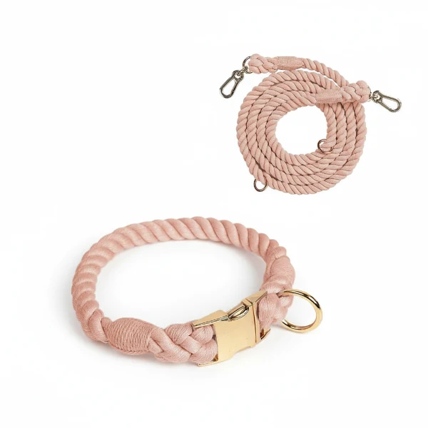 Collier Et Laisse En Coton Résistant