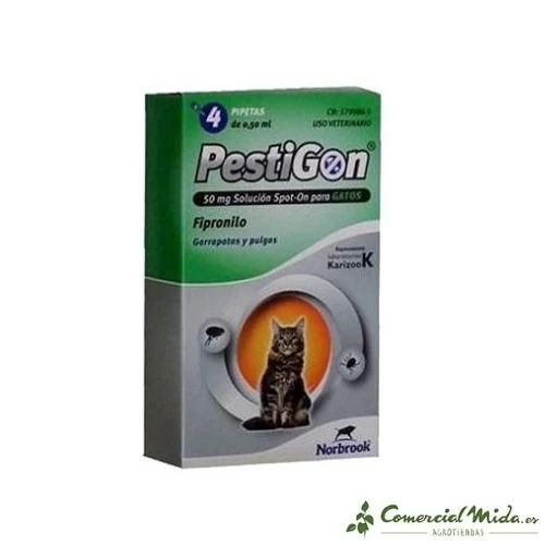 Pipetas Anti Pulgas y Garrapatas PESTIGON para Gatos
