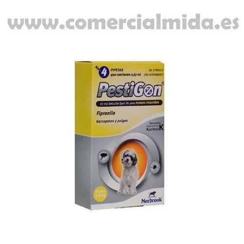 Pipetas PESTIGON perros 2-10Kg anti pulgas y garrapatas