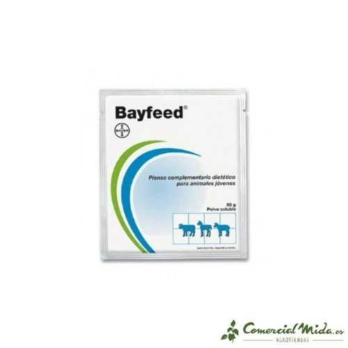 Antidiarreico BAYFEED para Terneros, Corderos, Cabritos y Potros 60gr