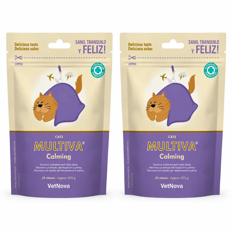 Multiva Vetnova Multiva Calming Para Gatos, 25 Chews , pack 2
