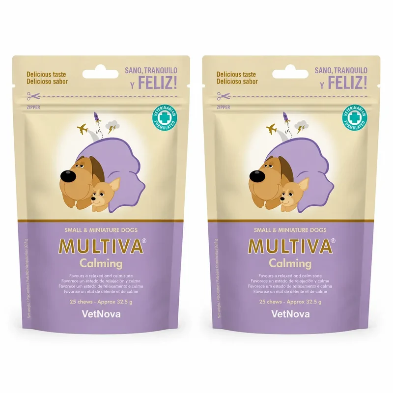 Multiva Vetnova Multiva Calming Perros Pequeños Y Miniatura, 25 Chews , pack 2