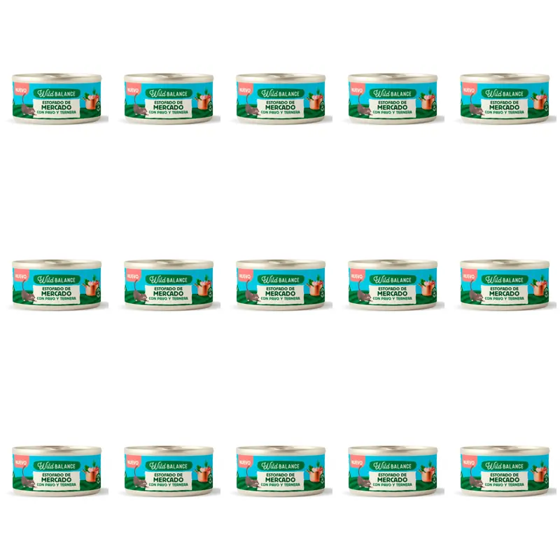 Wild Balance Lata Recetas Del Chef Estofado De Mercado Para Gatos, 80 gr, Pack de 15