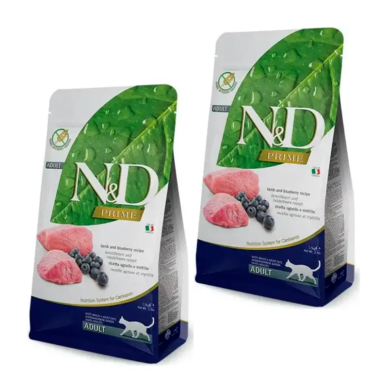 Farmina N&D Cat Prime Cordero pienso para gatos, Pack 2 x 5Kg