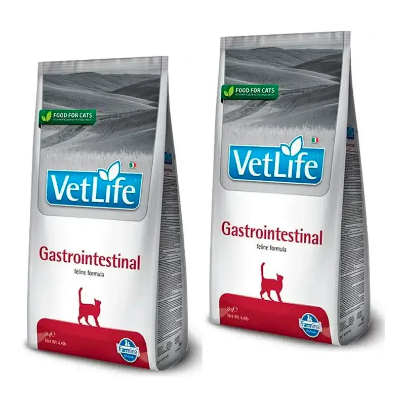 Farmina Vet Life Cat Gastrointestinal pienso para gatos, Pack 2 x 2Kg