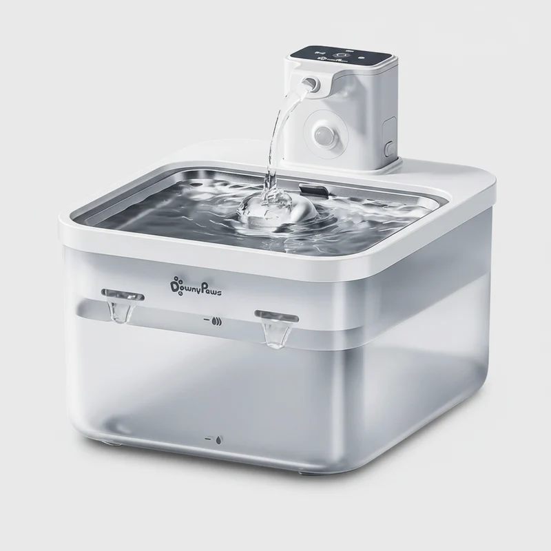 Fontaine A Eau Automatique Sans Fil En Acier Inoxydable