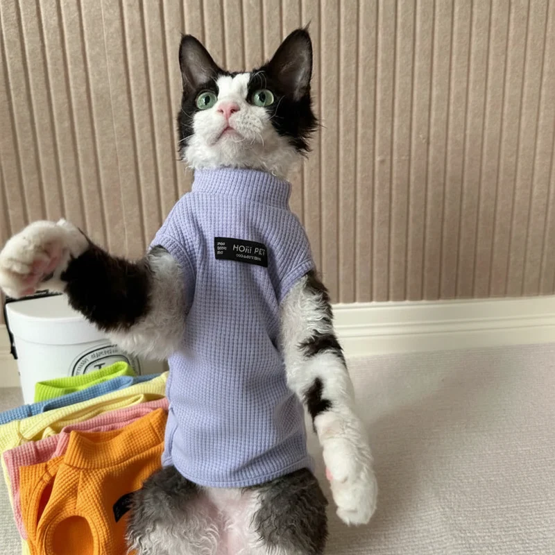 T-Shirt Confortable Gaufré Pour Chat
