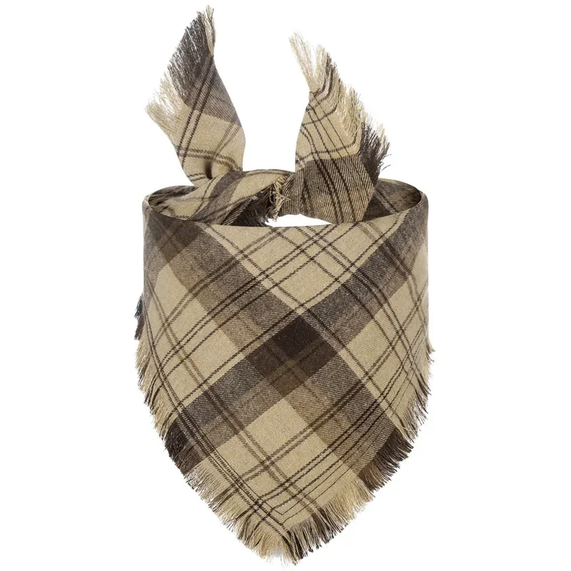 Bandana Tissu A Carreaux Pour Chien
