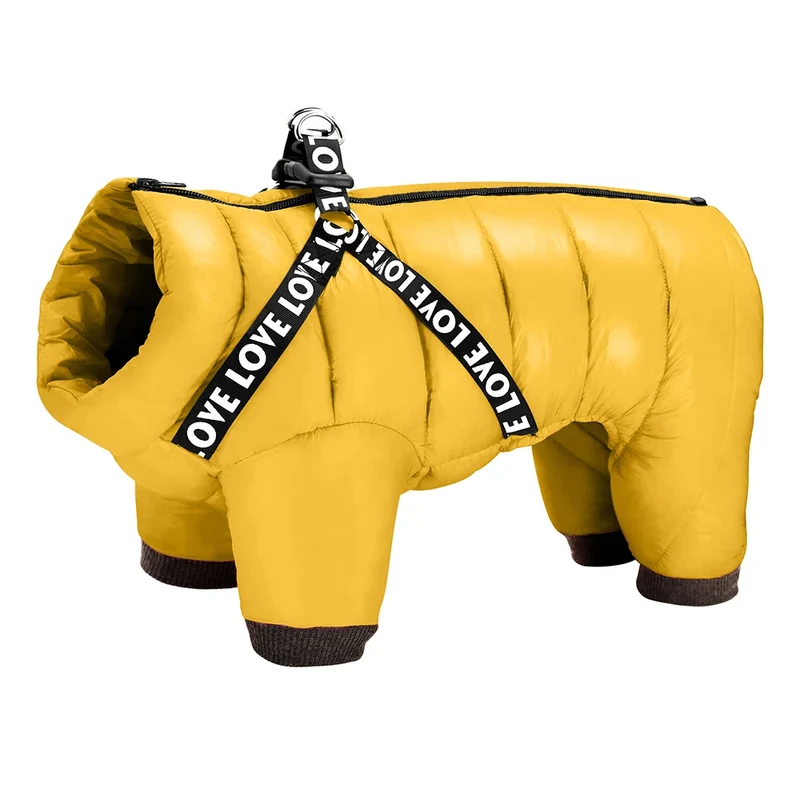 Manteau Imperméable Pour Chien Avec Harnais Intégré Ultra-chaud