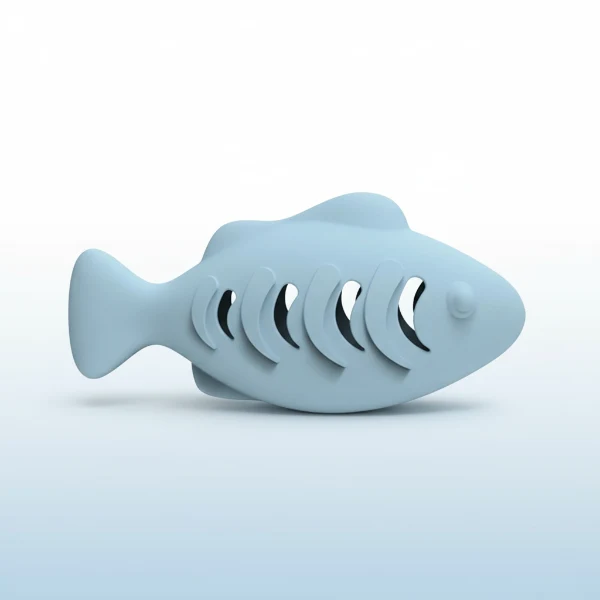 Jouet interactif pour chat design poisson