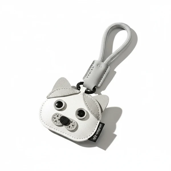 Porte Clés Animaux Design Chien Et Chat Simili Cuir Noir - Les Bonnes Affaires
