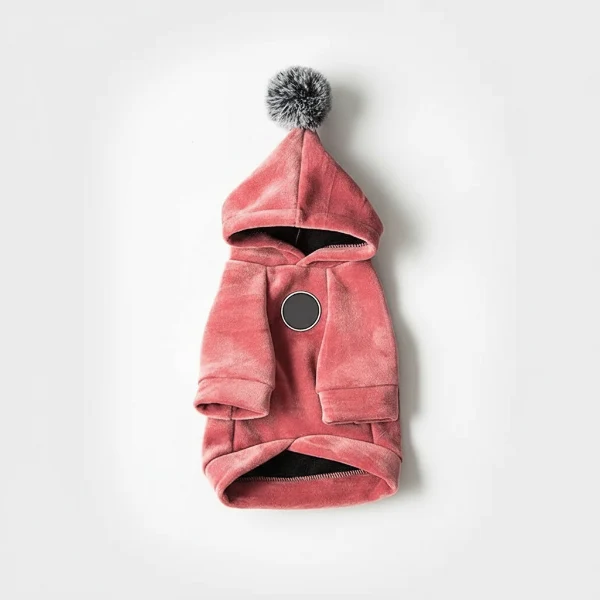 Sweat Pour Chien En Velours Doux À Capuche - les Bonnes Affaires
