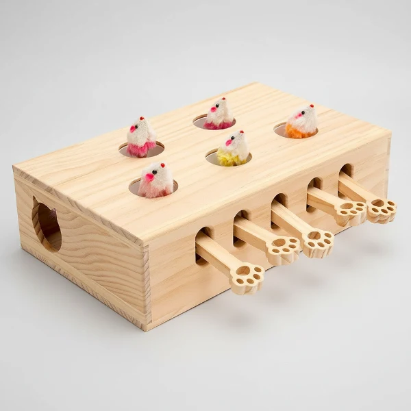 Jouet En Bois Et Interactif Pour Chat