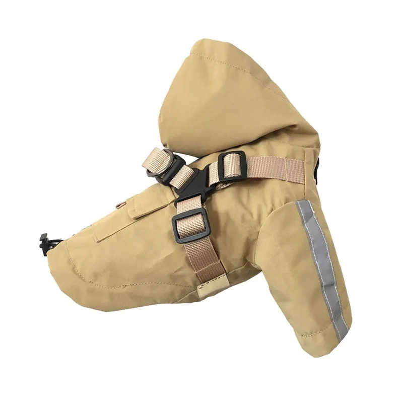 Imperméable Pour Chien Avec Capuche Et Anneau Laisse