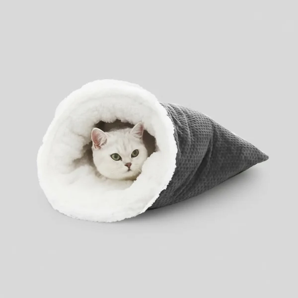 Sac de couchage pour chat - Doux et douillet d'hiver