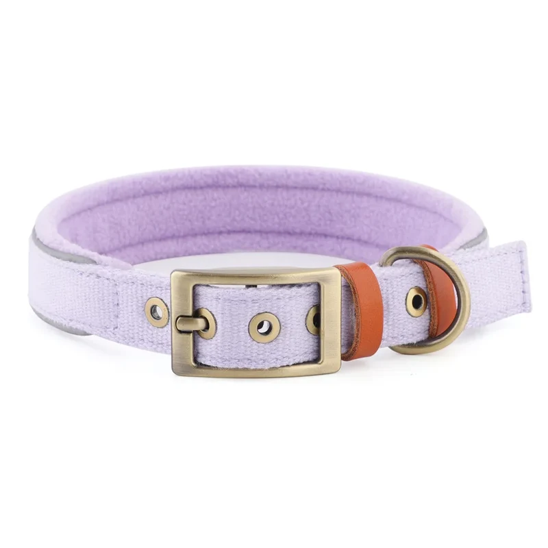 Collier Réglable Réfléchissant En Coton Pour Chien