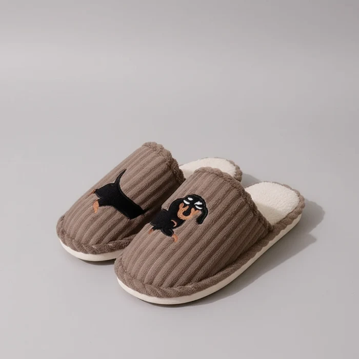 Chausson Chaud Et Confortable Motif Teckel