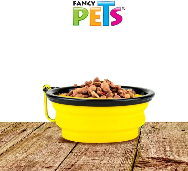 Fancy Pets Plato Plegable para Viaje Tamaño Chico para Perro y/o Gato