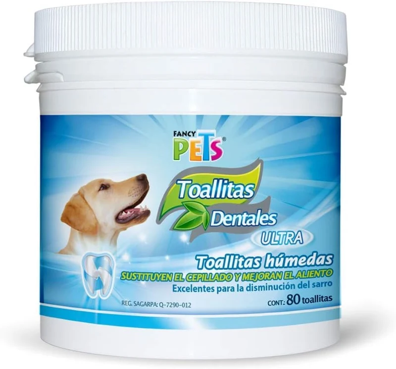 Fancy Pets Toallitas Dentales Ultra para Perro con 80 Piezas