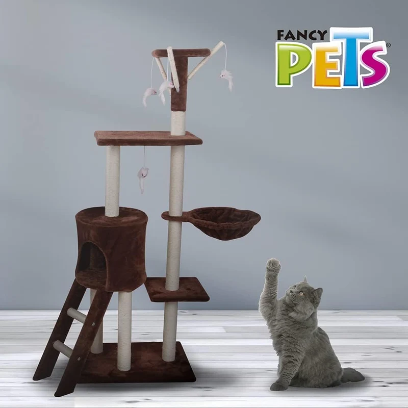 Fancy Pets Mueble/Rascador para Gato Tebas de 140 Centímetros de Altura
